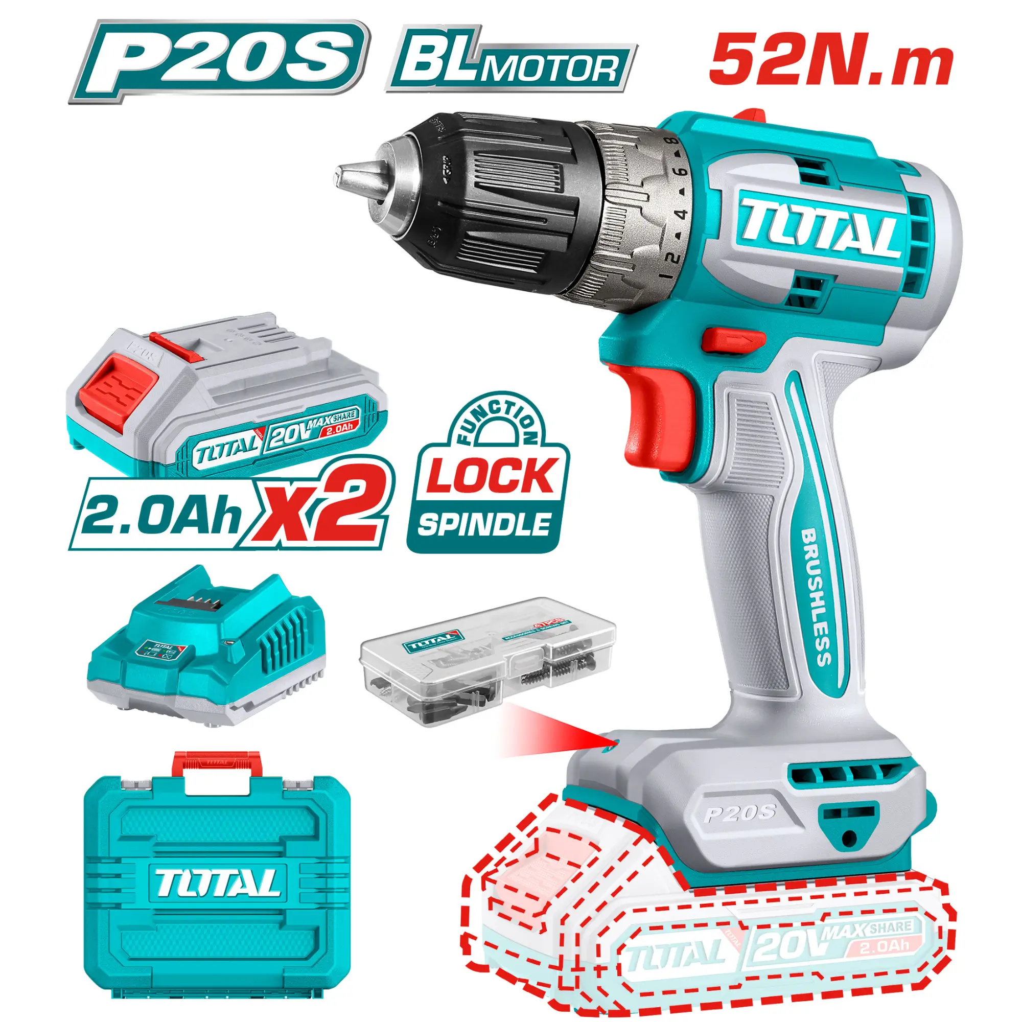 Brushless cordless drill