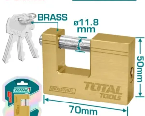 Heavy duty brass block padlock