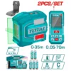 Laser level and distance measuring kit
