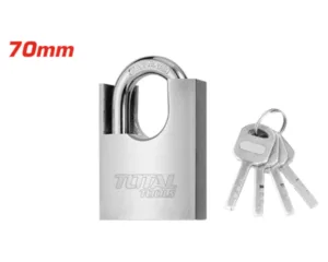 Anti-prying steel padlock